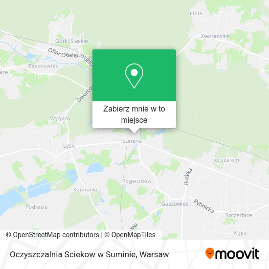 Mapa Oczyszczalnia Sciekow w Suminie