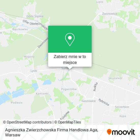 Mapa Agnieszka Zwierzchowska Firma Handlowa Aga