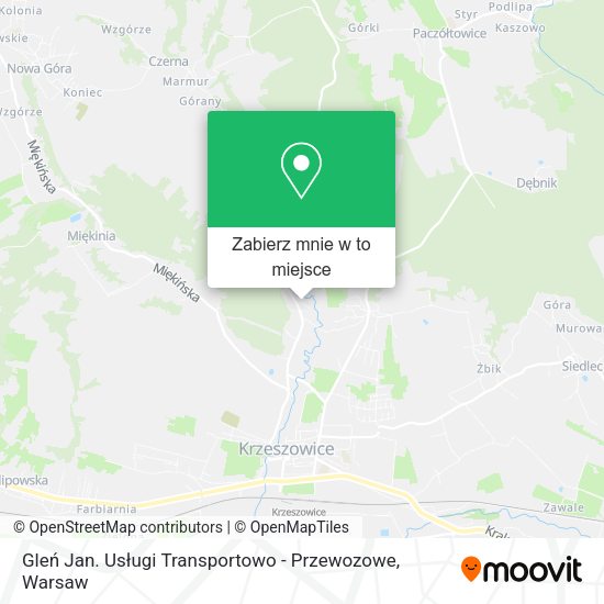 Mapa Gleń Jan. Usługi Transportowo - Przewozowe