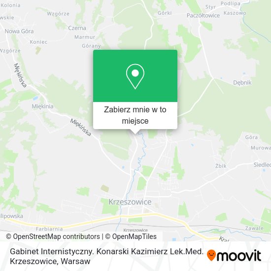 Mapa Gabinet Internistyczny. Konarski Kazimierz Lek.Med. Krzeszowice