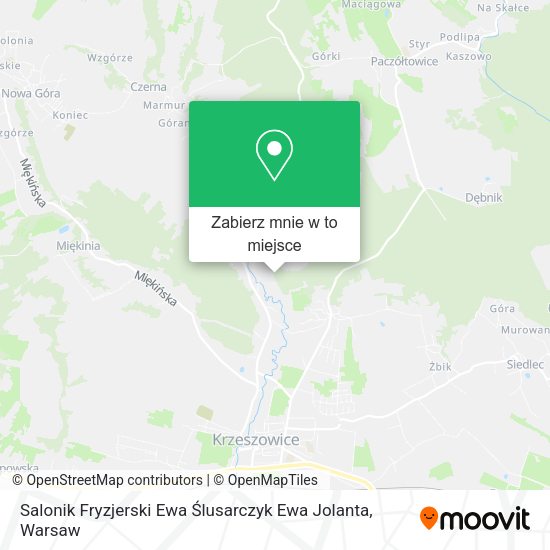 Mapa Salonik Fryzjerski Ewa Ślusarczyk Ewa Jolanta