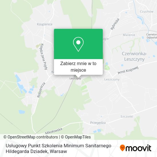 Mapa Usługowy Punkt Szkolenia Minimum Sanitarnego Hildegarda Dziadek