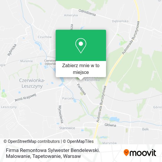 Mapa Firma Remontowa Sylwester Bendelewski. Malowanie, Tapetowanie