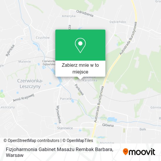 Mapa Fizjoharmonia Gabinet Masażu Rembak Barbara