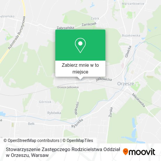 Mapa Stowarzyszenie Zastępczego Rodzicielstwa Oddział w Orzeszu