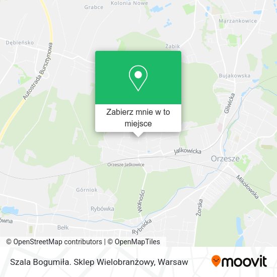 Mapa Szala Bogumiła. Sklep Wielobranżowy