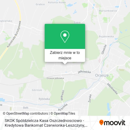 Mapa SKOK Spóldzielcza Kasa Oszczednosciowo - Kredytowa Bankomat Czerwionka-Leszczyny