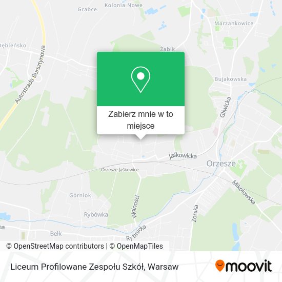 Mapa Liceum Profilowane Zespołu Szkół