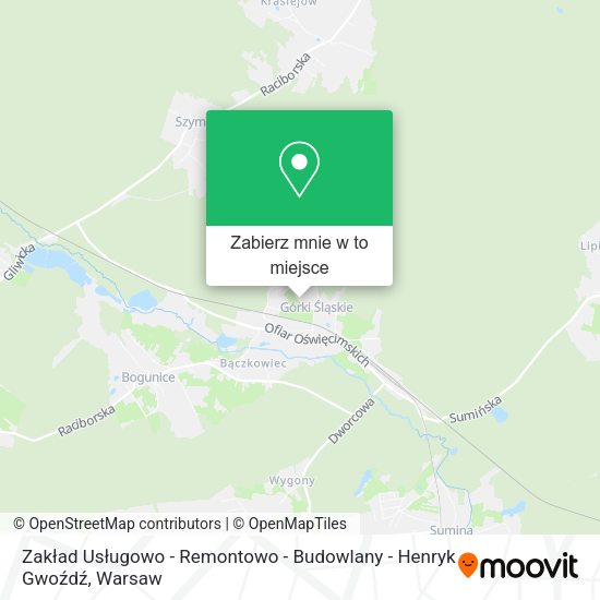 Mapa Zakład Usługowo - Remontowo - Budowlany - Henryk Gwoźdź