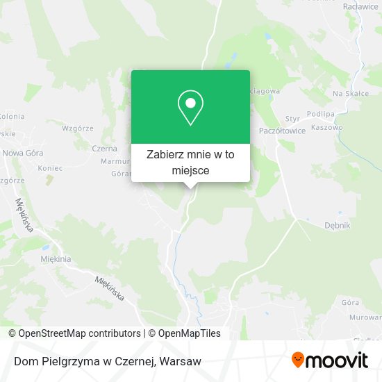 Mapa Dom Pielgrzyma w Czernej