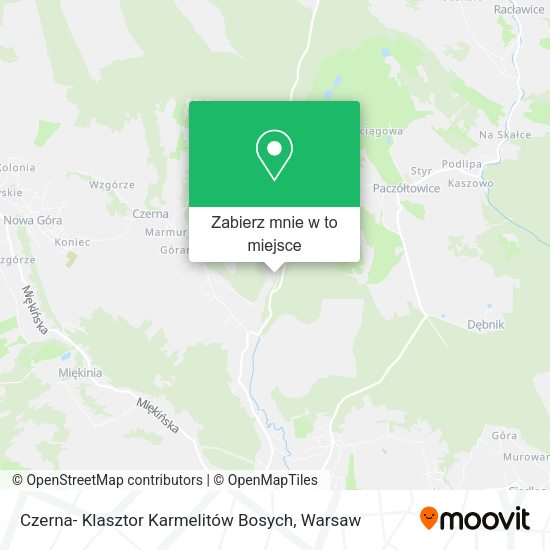 Mapa Czerna- Klasztor Karmelitów Bosych