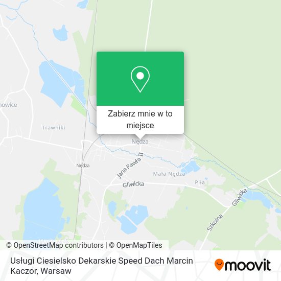 Mapa Usługi Ciesielsko Dekarskie Speed Dach Marcin Kaczor