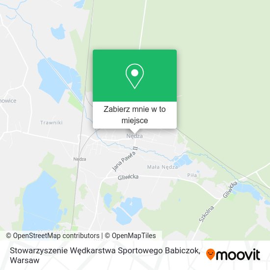 Mapa Stowarzyszenie Wędkarstwa Sportowego Babiczok