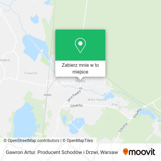 Mapa Gawron Artur. Producent Schodów i Drzwi