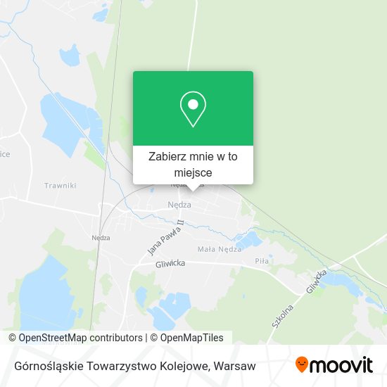 Mapa Górnośląskie Towarzystwo Kolejowe