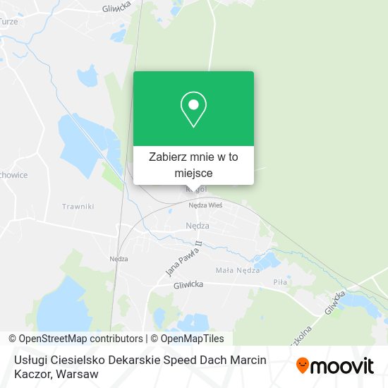 Mapa Usługi Ciesielsko Dekarskie Speed Dach Marcin Kaczor