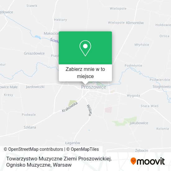 Mapa Towarzystwo Muzyczne Ziemi Proszowickiej. Ognisko Muzyczne