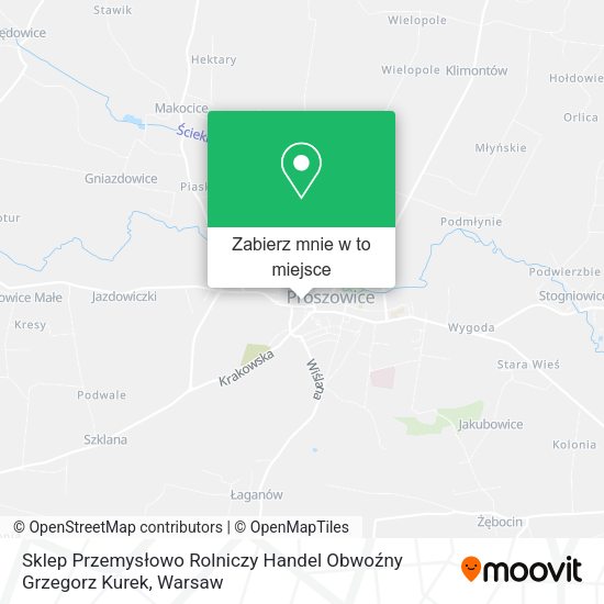 Mapa Sklep Przemysłowo Rolniczy Handel Obwoźny Grzegorz Kurek