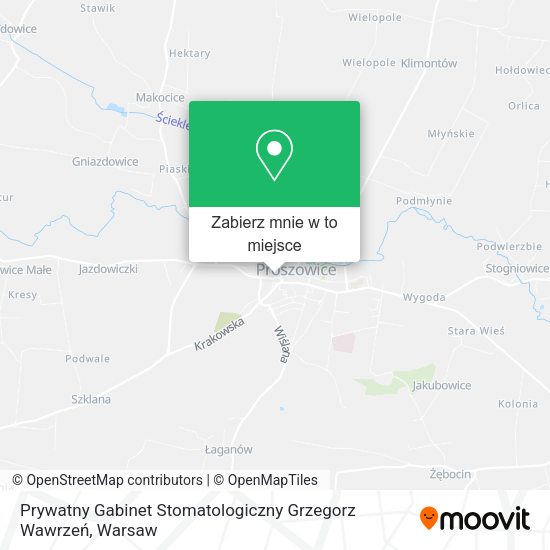 Mapa Prywatny Gabinet Stomatologiczny Grzegorz Wawrzeń