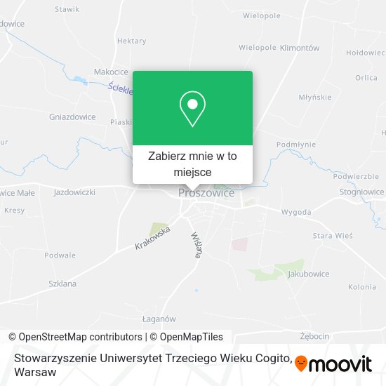 Mapa Stowarzyszenie Uniwersytet Trzeciego Wieku Cogito