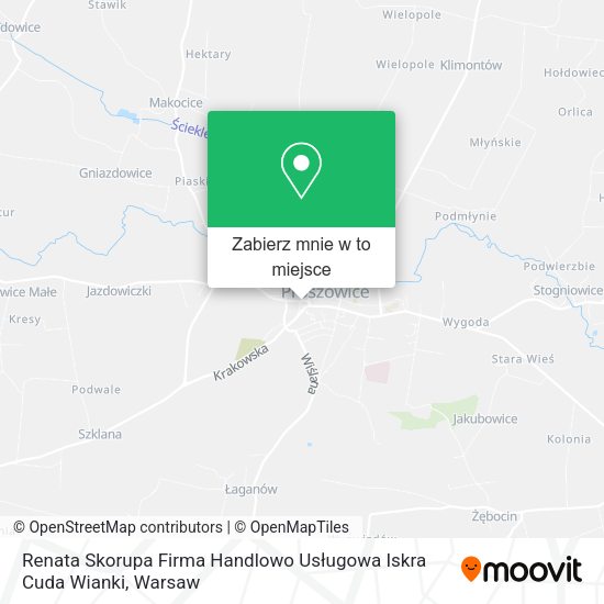 Mapa Renata Skorupa Firma Handlowo Usługowa Iskra Cuda Wianki