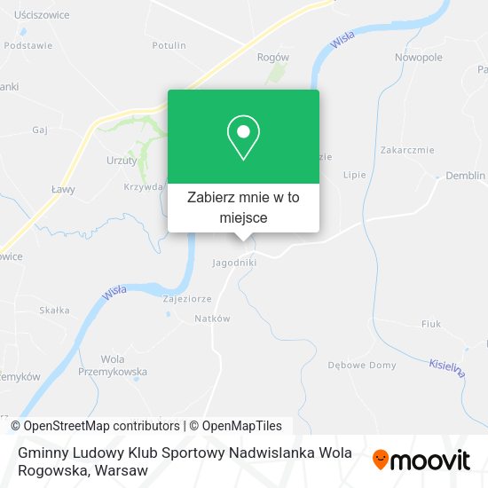 Mapa Gminny Ludowy Klub Sportowy Nadwislanka Wola Rogowska