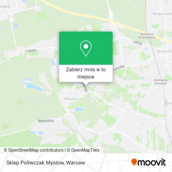 Mapa Sklep Poliwczak Myslow