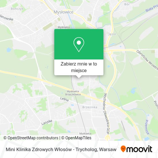 Mapa Mini Klinika Zdrowych Włosów - Trycholog