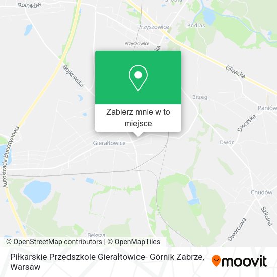 Mapa Piłkarskie Przedszkole Gierałtowice- Górnik Zabrze