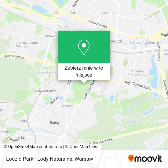 Mapa Lodzio Park - Lody Naturalne