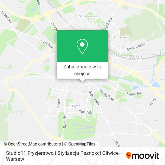 Mapa Studio11 Fryzjerstwo i Stylizacja Paznokci Gliwice