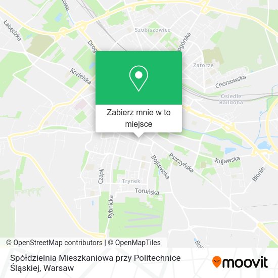 Mapa Spółdzielnia Mieszkaniowa przy Politechnice Śląskiej