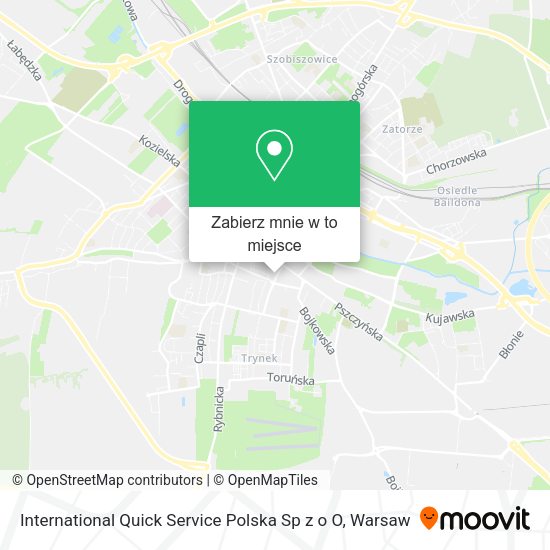 Mapa International Quick Service Polska Sp z o O