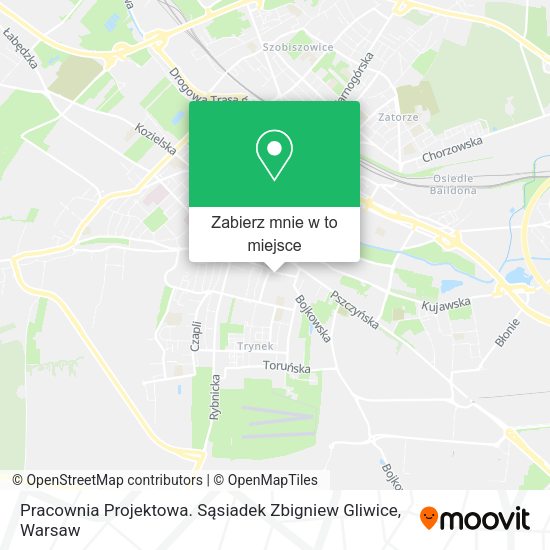 Mapa Pracownia Projektowa. Sąsiadek Zbigniew Gliwice