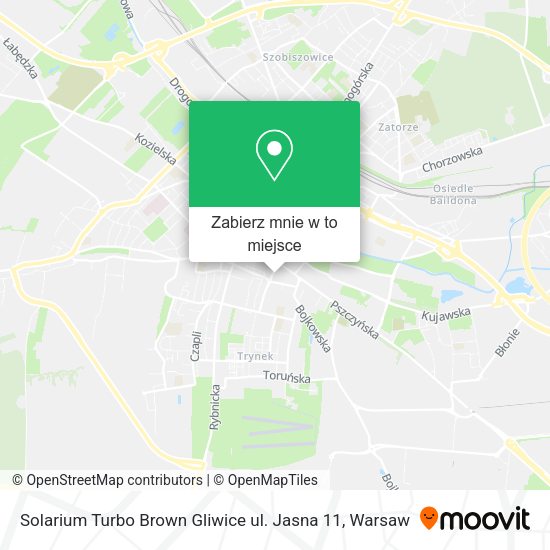 Mapa Solarium Turbo Brown Gliwice ul. Jasna 11