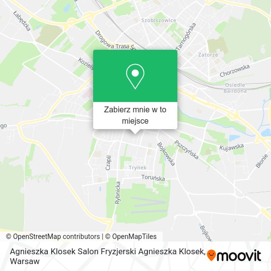 Mapa Agnieszka Klosek Salon Fryzjerski Agnieszka Klosek