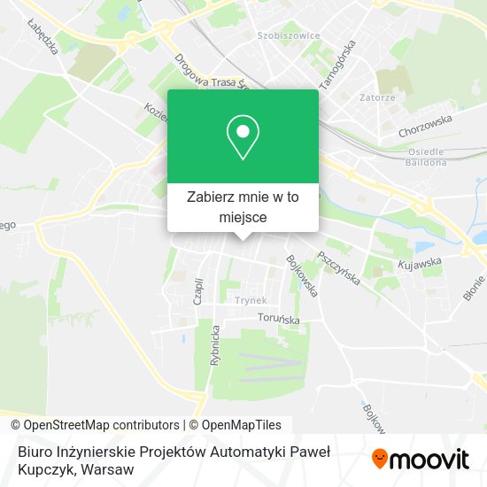 Mapa Biuro Inżynierskie Projektów Automatyki Paweł Kupczyk