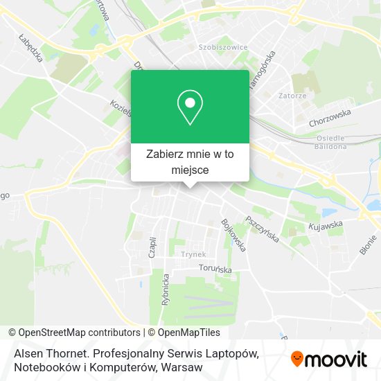 Mapa Alsen Thornet. Profesjonalny Serwis Laptopów, Notebooków i Komputerów