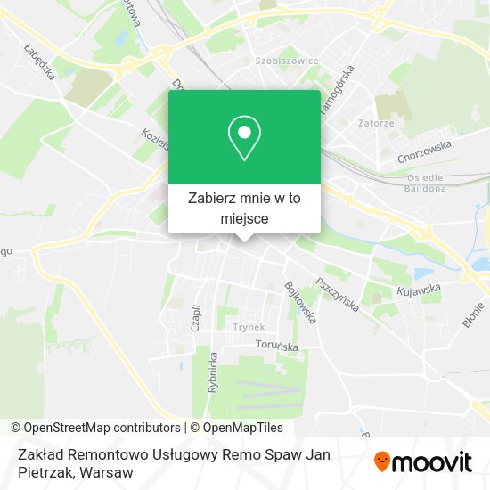 Mapa Zakład Remontowo Usługowy Remo Spaw Jan Pietrzak