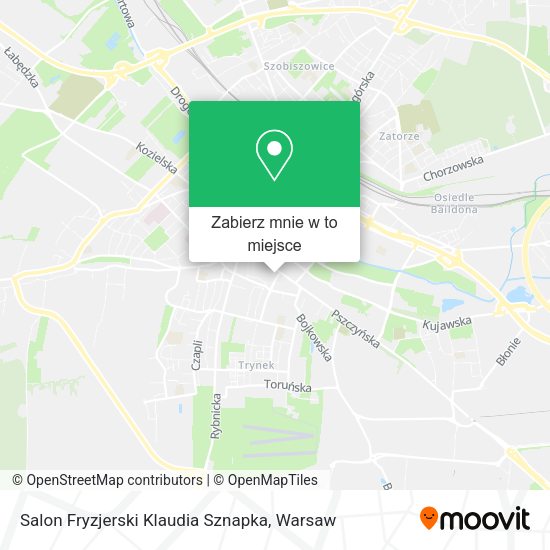 Mapa Salon Fryzjerski Klaudia Sznapka