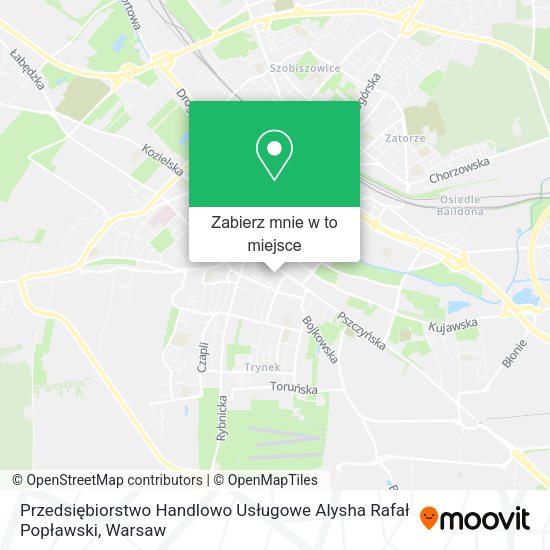 Mapa Przedsiębiorstwo Handlowo Usługowe Alysha Rafał Popławski