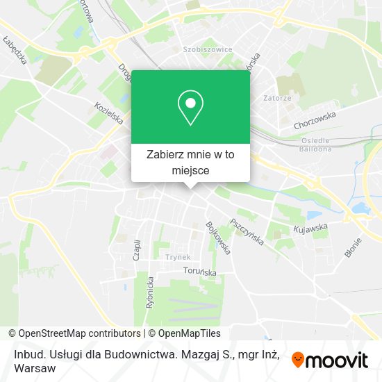 Mapa Inbud. Usługi dla Budownictwa. Mazgaj S., mgr Inż