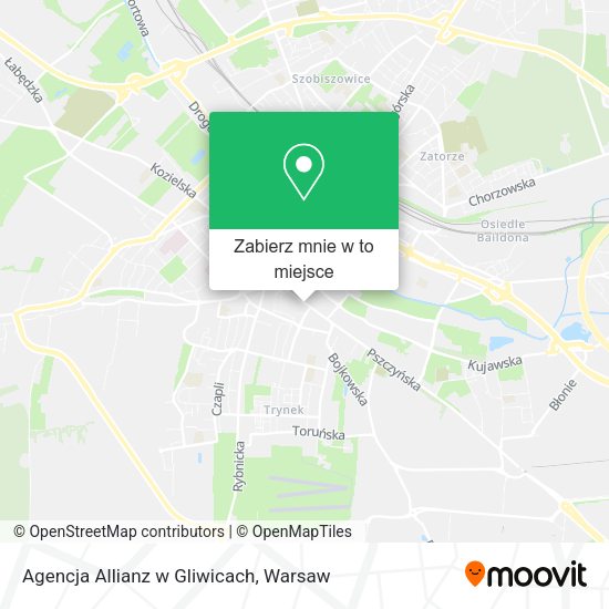 Mapa Agencja Allianz w Gliwicach