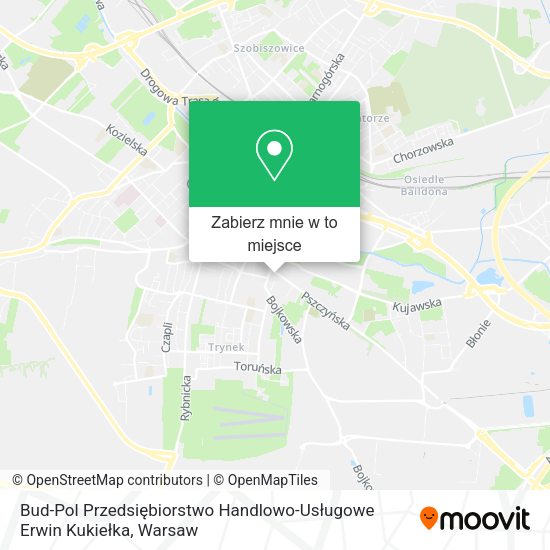 Mapa Bud-Pol Przedsiębiorstwo Handlowo-Usługowe Erwin Kukiełka