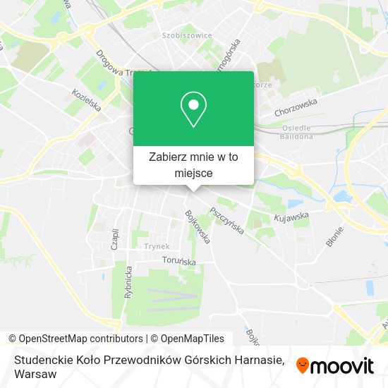 Mapa Studenckie Koło Przewodników Górskich Harnasie