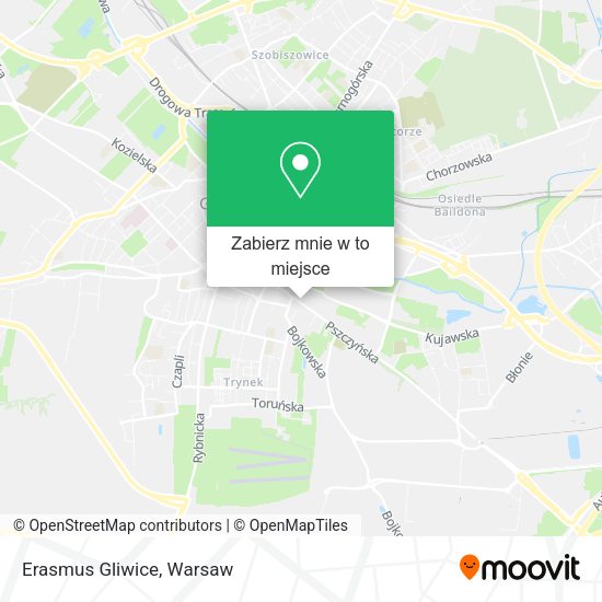 Mapa Erasmus Gliwice