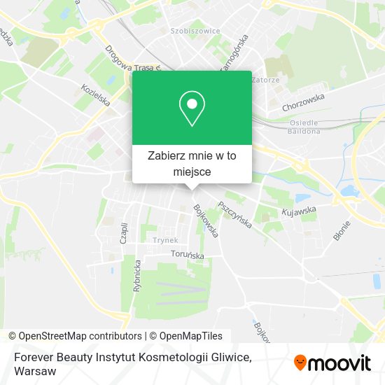 Mapa Forever Beauty Instytut Kosmetologii Gliwice