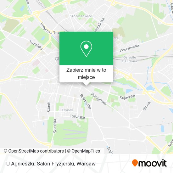 Mapa U Agnieszki. Salon Fryzjerski