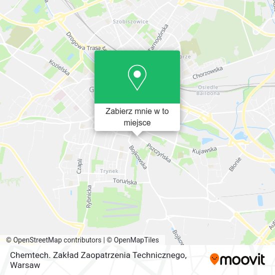 Mapa Chemtech. Zakład Zaopatrzenia Technicznego