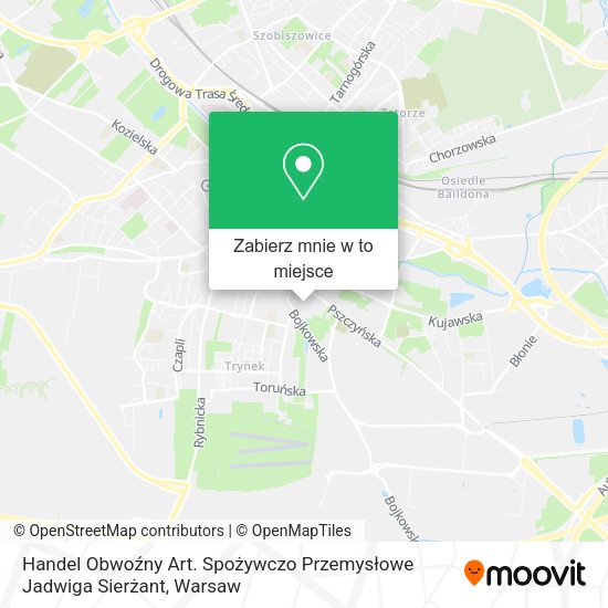 Mapa Handel Obwoźny Art. Spożywczo Przemysłowe Jadwiga Sierżant